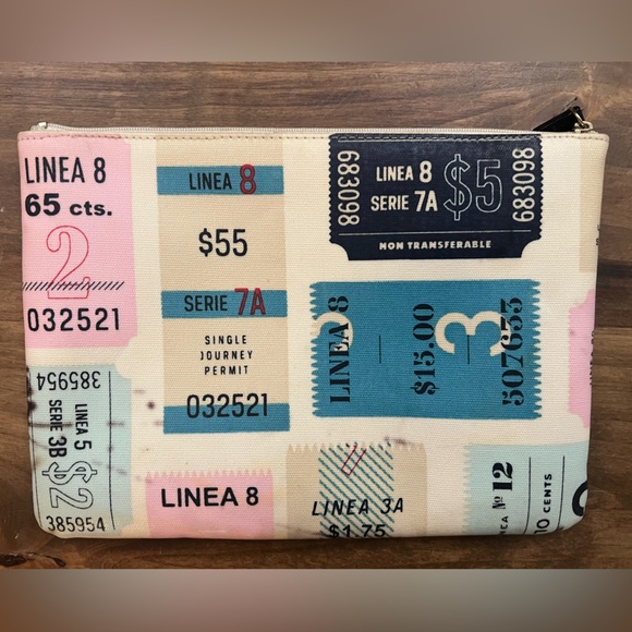 Kate Spade Ticket Pattern Clutch - Picture 2 of 5